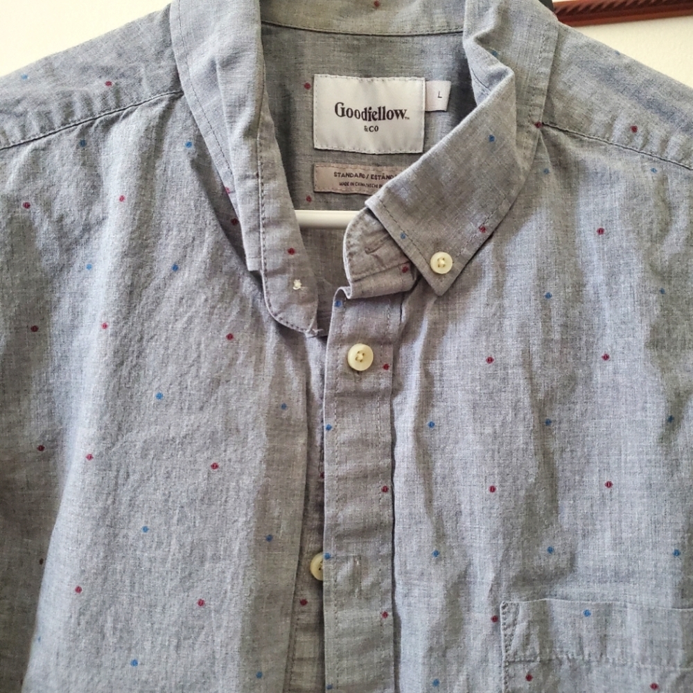 Goodfellow &Co men's slim dress shirt Large
